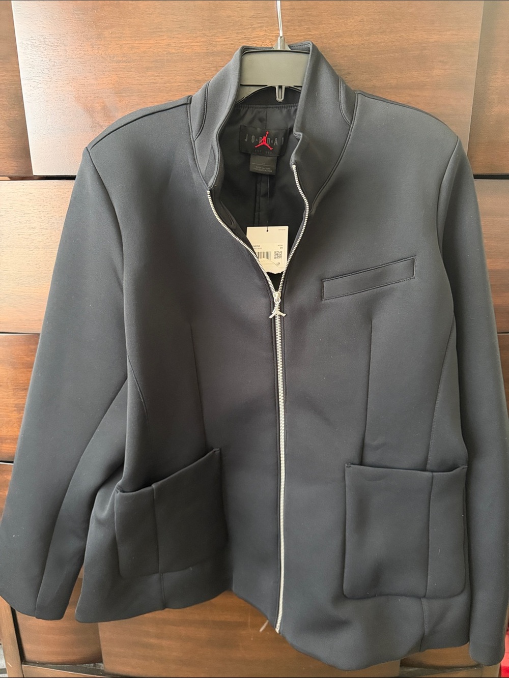 Jordan Black Zip-Up Lightweight Jacket